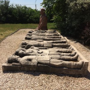 The soldiers are resting