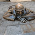 Famous Man at work statue