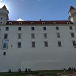 Castle wall massive projectors are aimed at