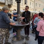 While Slovakia is very much a beer country, public fountains are known to sometimes pour wine...