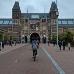 About to bike through the National Art Museum, aka Rijks Museum
