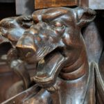 Not sure what the church was aiming for here with these Omen-esque figureheads right above the pews