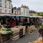 Open air market in Tours, France