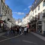 Shopping street in Tours, France